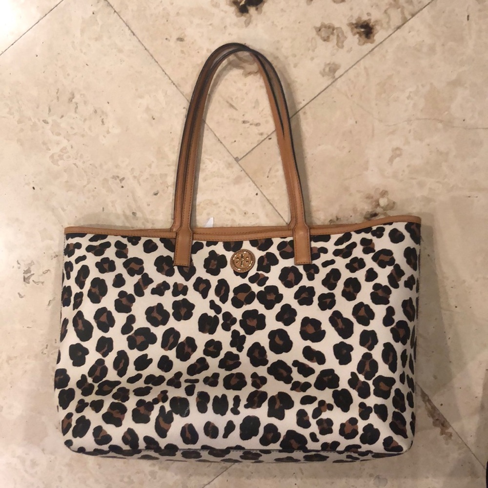 Tory Burch leopard tote